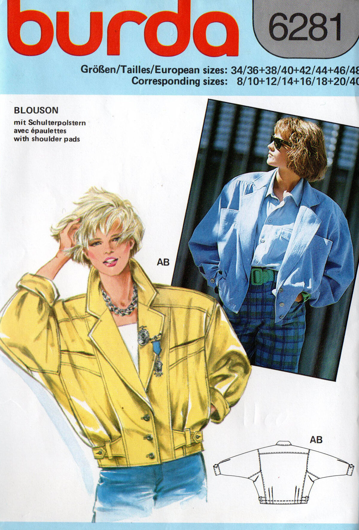 Burda bomber jacket deals