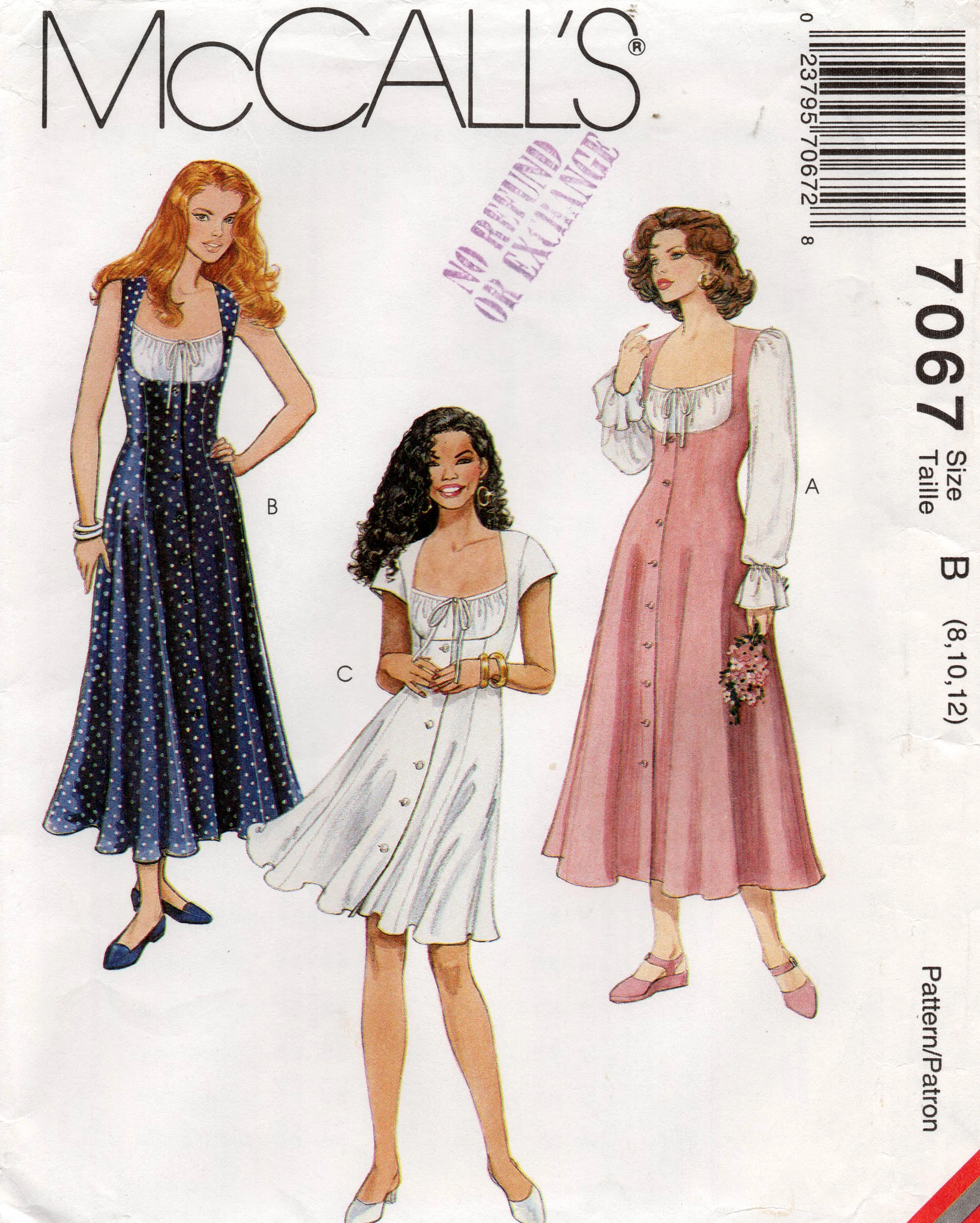 McCall's 7067 A | Vintage Sewing Patterns | Fandom