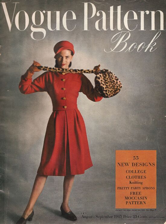 Vogue Pattern Book August-September 1945 | Vintage Sewing Patterns | Fandom