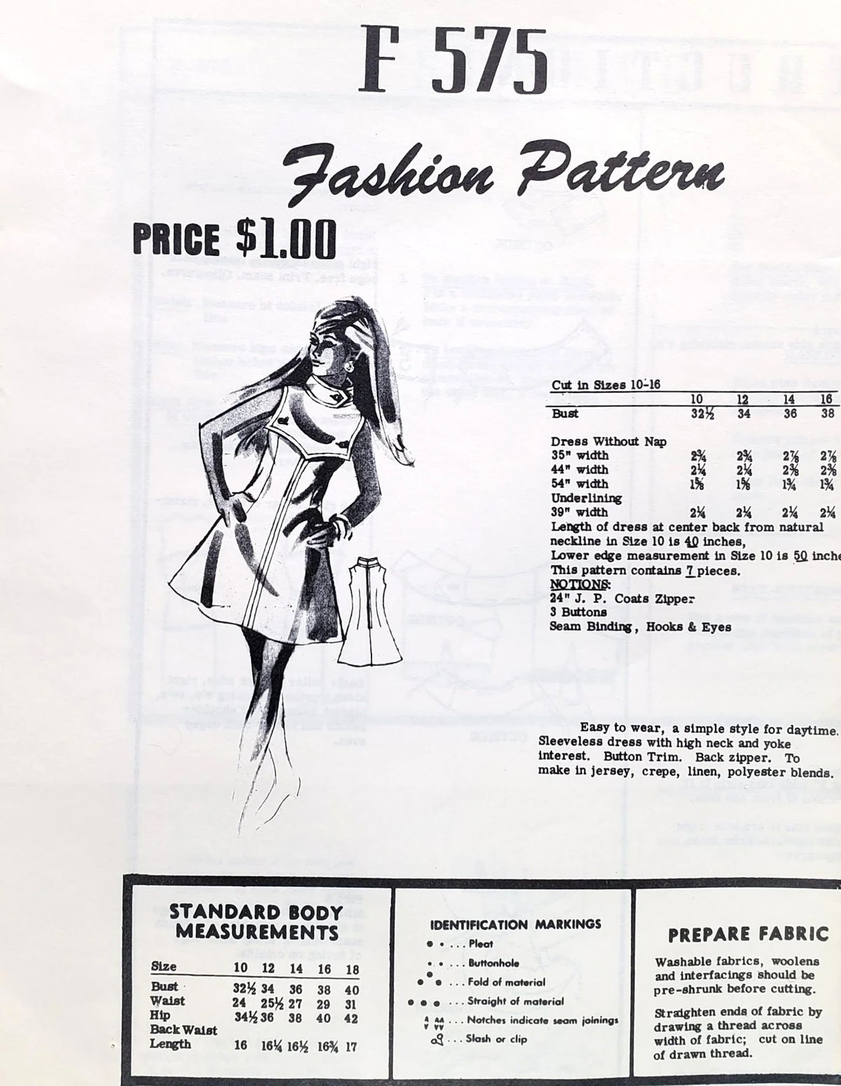 Mail Order F575 | Vintage Sewing Patterns | Fandom