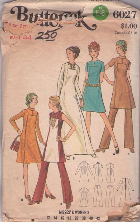 Butterick 6027, Vintage Sewing Patterns
