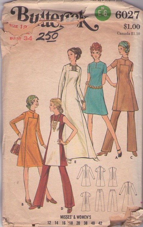 Butterick 6027, Vintage Sewing Patterns