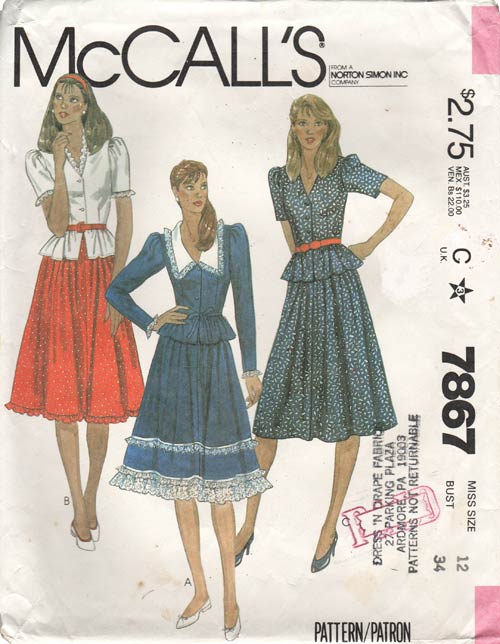 McCall's 7867 A | Vintage Sewing Patterns | Fandom