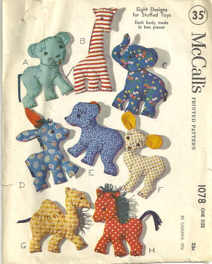 McCall's 1078 A, Vintage Sewing Patterns