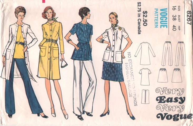 vogue レイニー Vogue 8267 B | Vintage Sewing Patterns | Fandom
