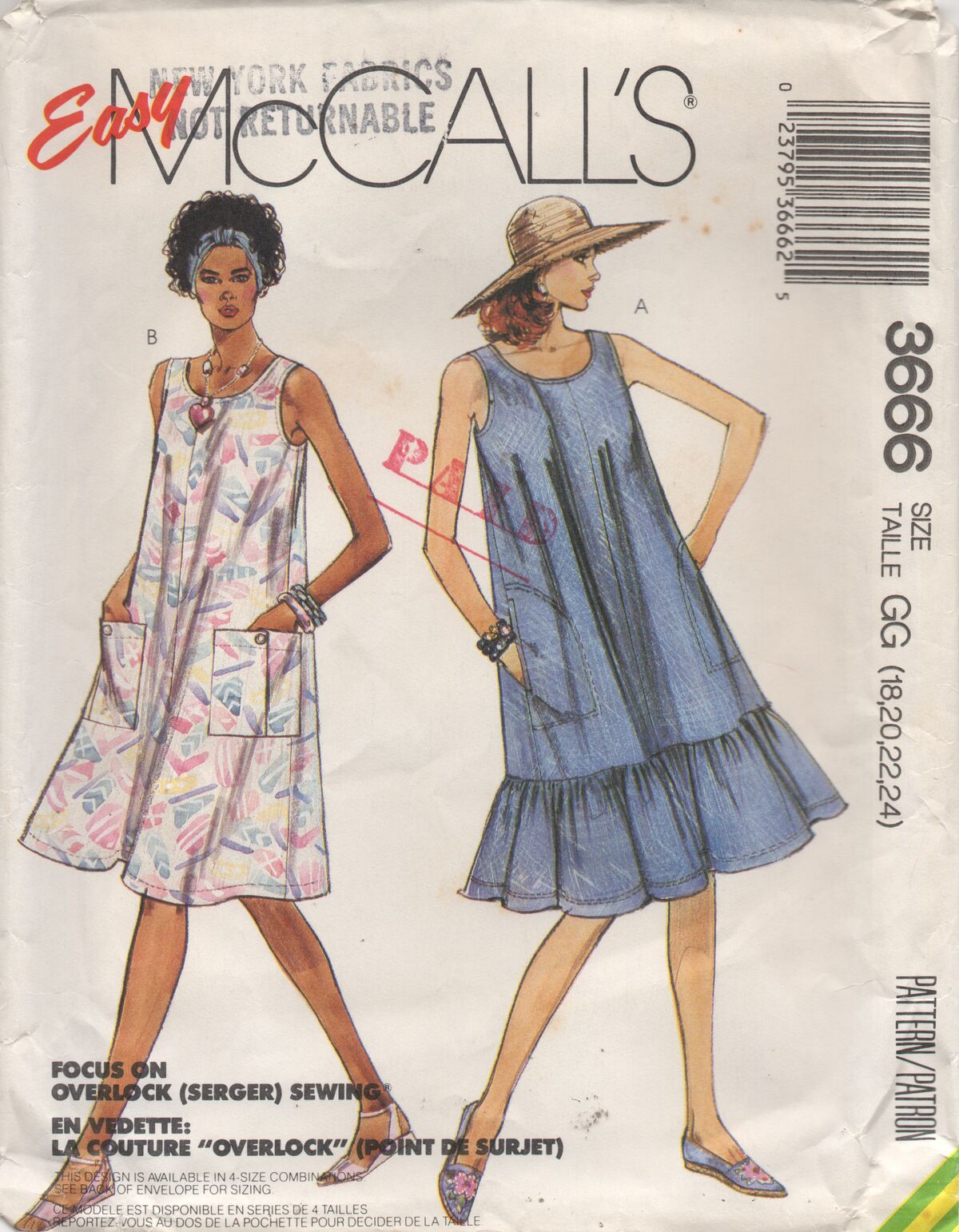 McCall's 3666 B | Vintage Sewing Patterns | Fandom