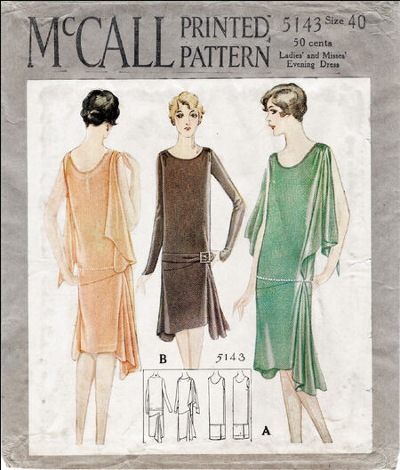 1920s flapper dress vintage sewing pattern reproduction – Lady Marlowe