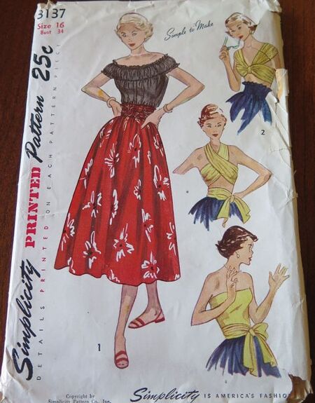 Simplicity 3137 A | Vintage Sewing Patterns | Fandom