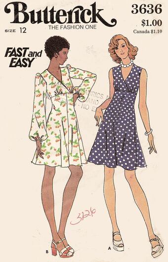 Butterick 3636 Vintage Sewing Patterns Fandom Check out our gathered bust selection for the very best in unique or custom, handmade pieces from our shops. butterick 3636 vintage sewing