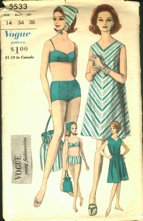 Vintage Swimsuit, Beach Wear & Lingerie Sewing Patterns