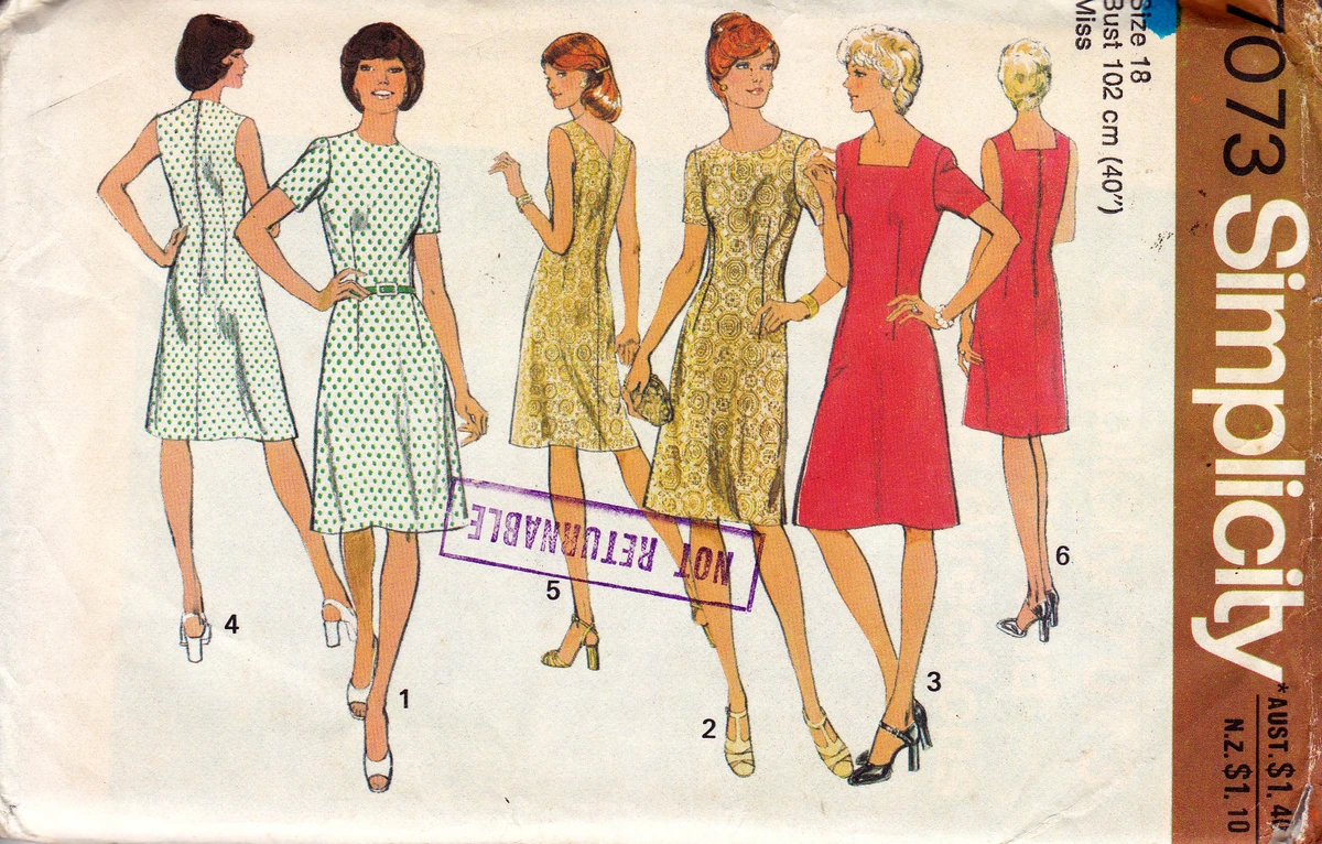 Simplicity 7073 A | Vintage Sewing Patterns | Fandom