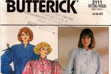 Butterick 3623 80s Classic Shirt Dresses: Blouson Wrap Notched