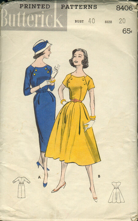 Butterick 8406 Vintage Sewing Patterns Fandom