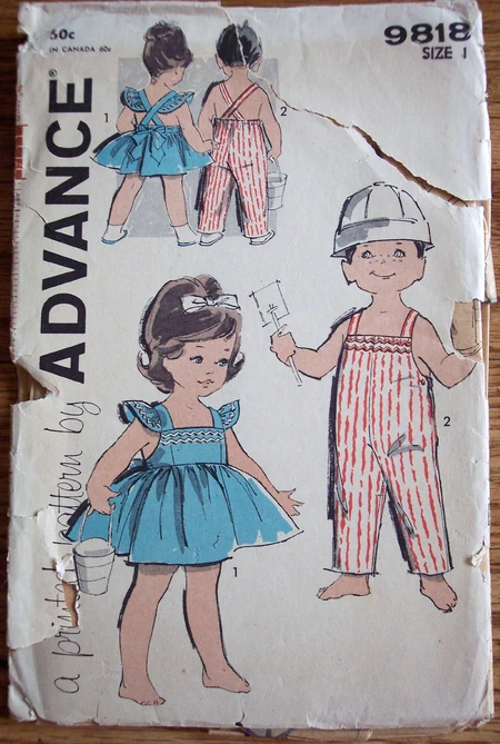 Toddler's Pinafore and Overalls