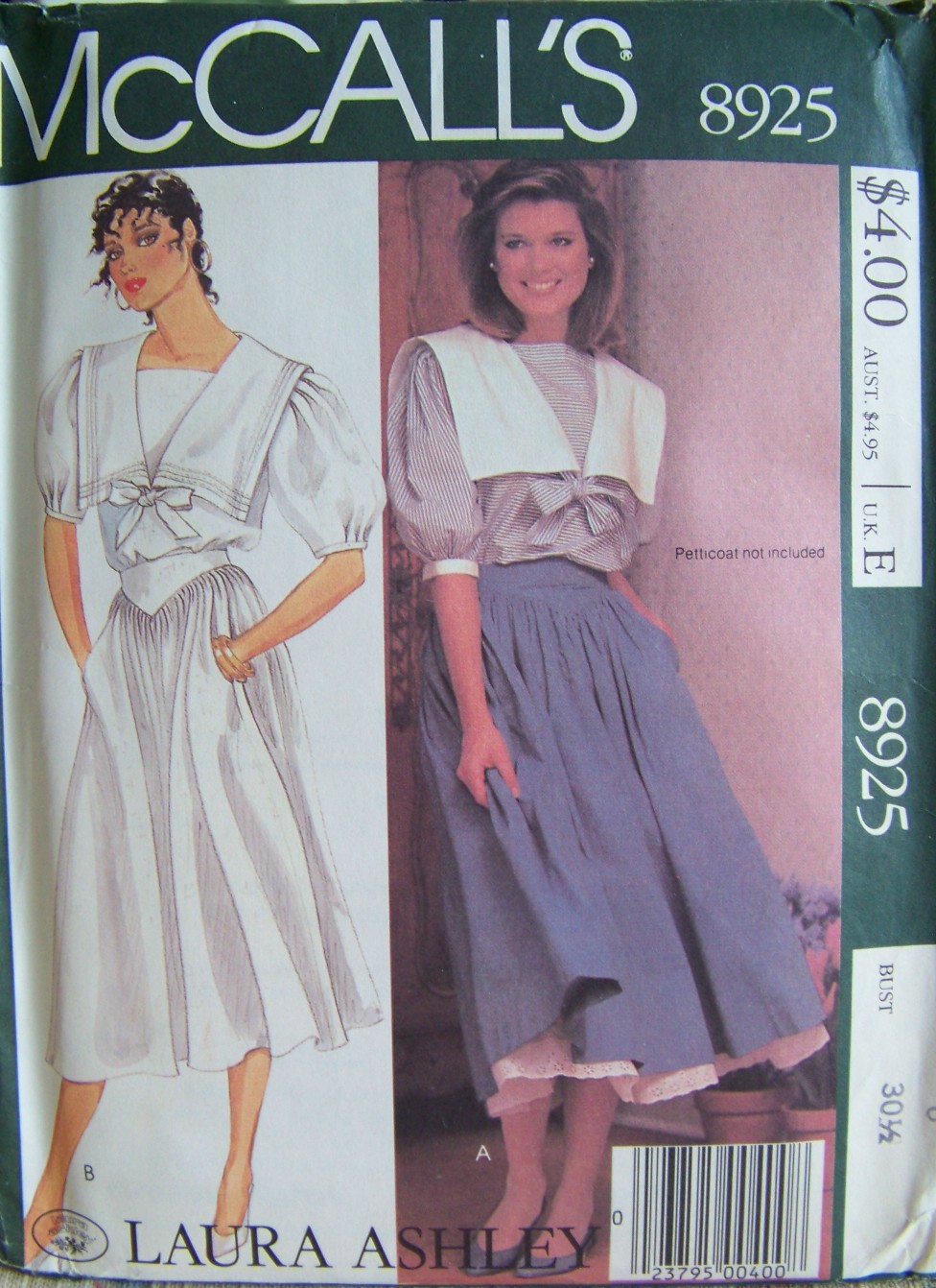 McCalls Pattern 2680 Laura Ashley jumper and blouses for girls size 6 7 8  Easy