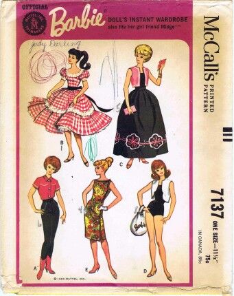 Mccalls barbie patterns outlet