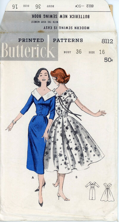 Butterick 8112 Cape Collared Dress