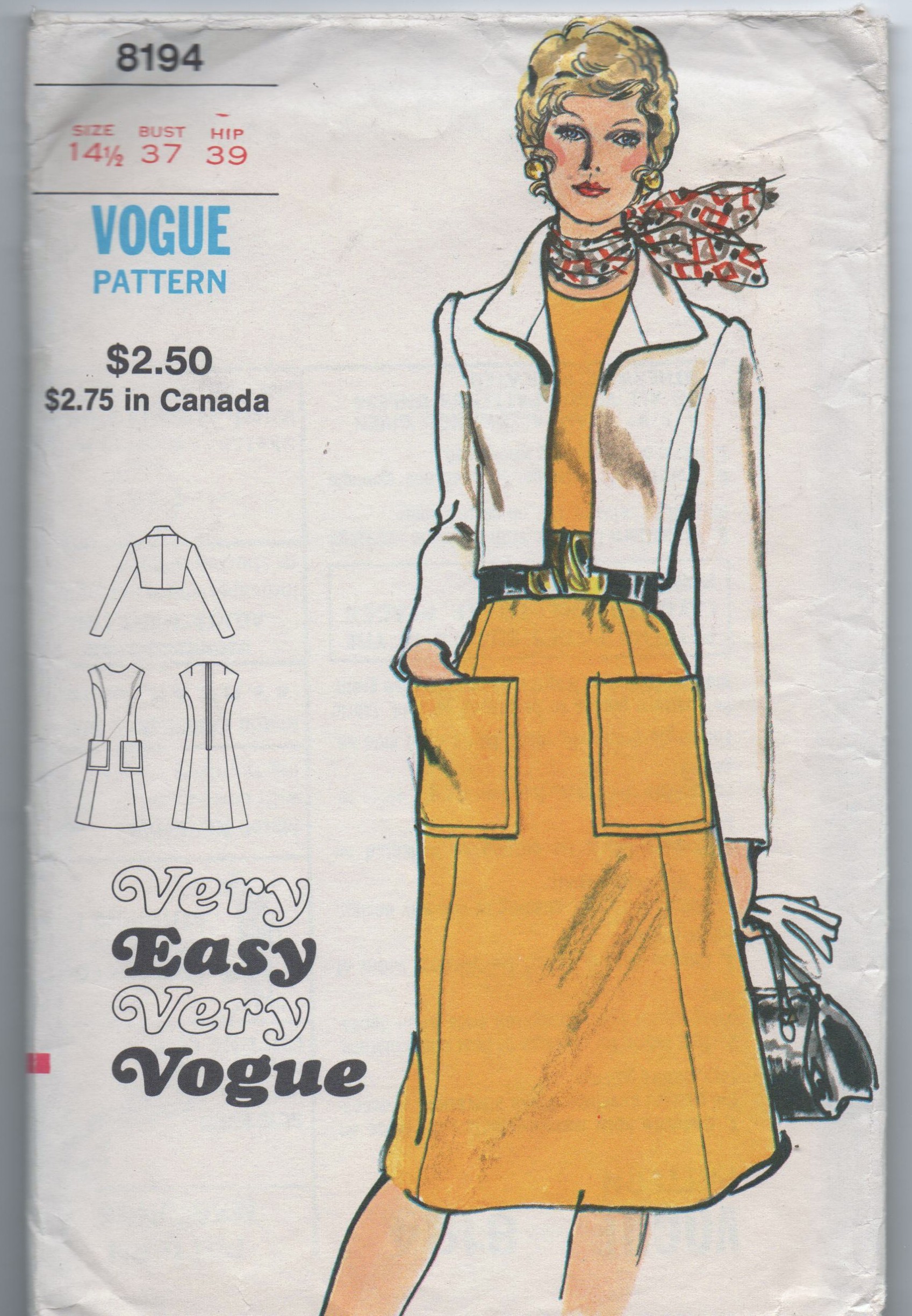 Vogue 8194, Vintage Sewing Patterns