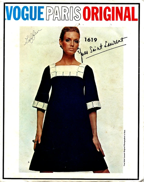 navy blue dress for baby girl Vogue 1619 A | Vintage Sewing Patterns