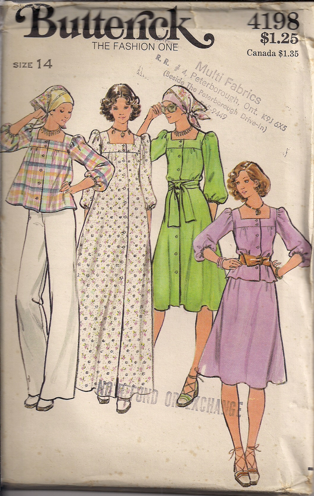 Butterick 4198 B | Vintage Sewing Patterns | Fandom
