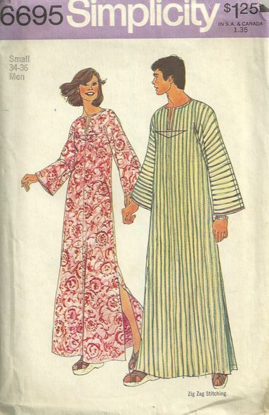 Simplicity 8194 Misses V Neck Pullover Caftan Pattern Kimono Sleeves  Easy Size P S M Bust 30-38 Womens Vintage Sewing UNCUT