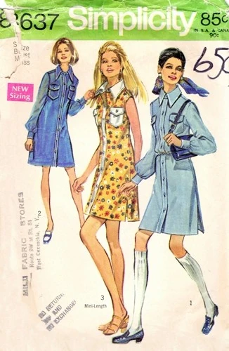 Cartamodello Simplicity 8637 Per Abiti Donna Taglie 6-14 – Livello Intermedio – Istruzioni In Inglese