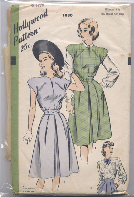 MOMSPatterns Vintage Sewing Patterns - Hollywood 1348 Vintage 40's