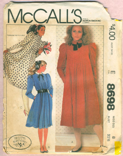 McCall's 8698 | Vintage Sewing Patterns | Fandom