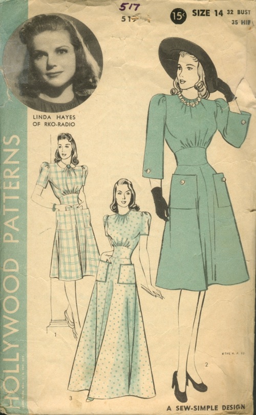 Hollywood 738 A, Vintage Sewing Patterns