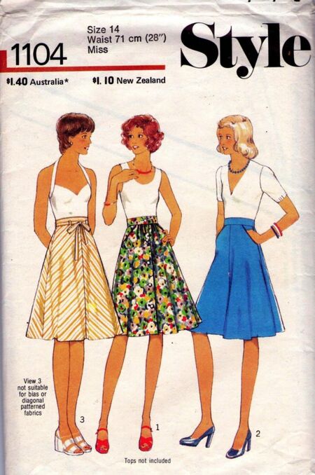Vintage wrap around skirt pattern best sale