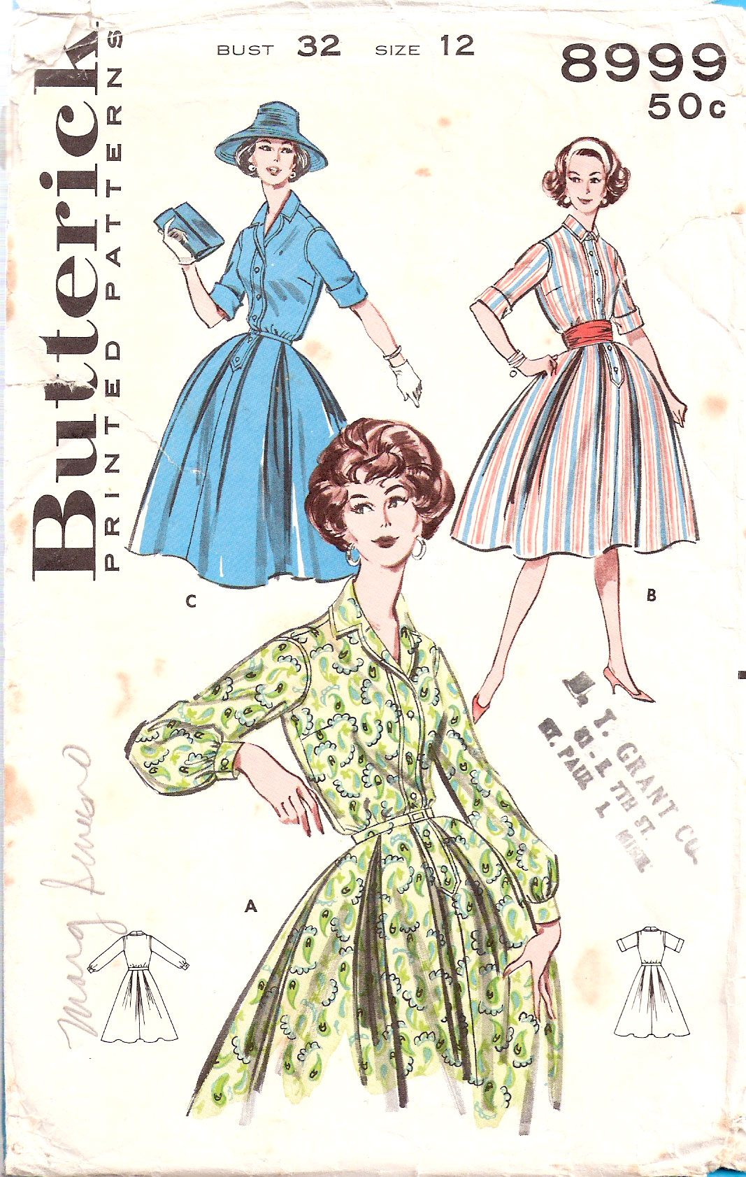 Butterick 8999 Vintage Sewing Patterns Fandom 