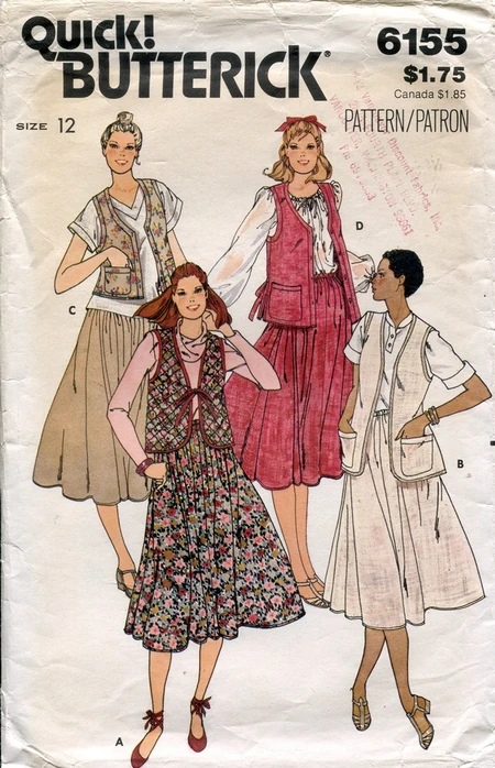 Butterick 6155 Vest & Skirt