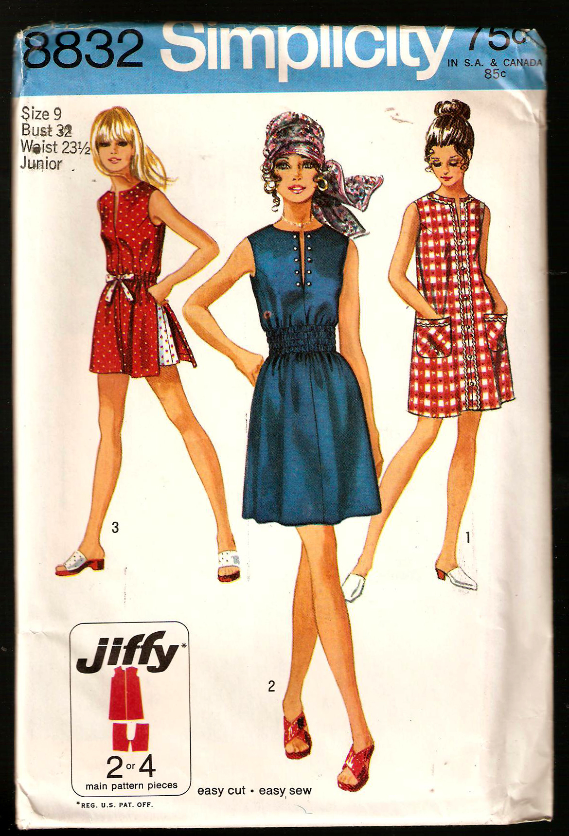 Simplicity 8012 Girls' Leggings, Tops, Size 3-6, Cut, Vintage 1992