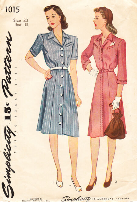 Simplicity 1015. Circa 1940's.