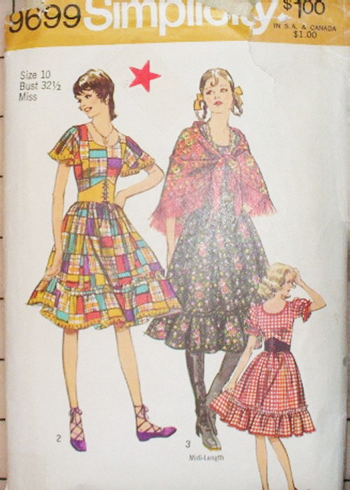 Simplicity Pattern 9103 Misses square Dance Dress And Apron Size 8 Vintage