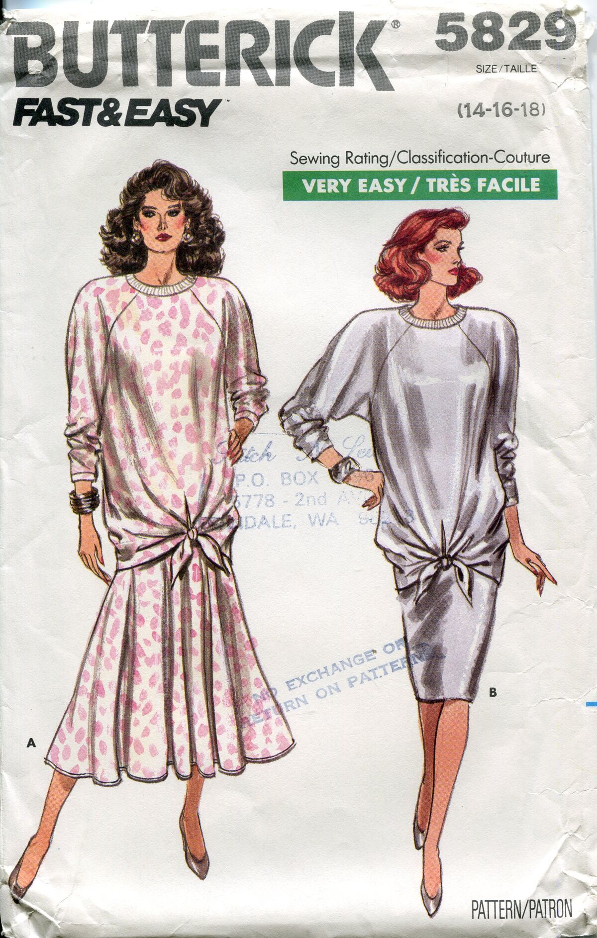 Butterick 5829 A | Vintage Sewing Patterns | Fandom