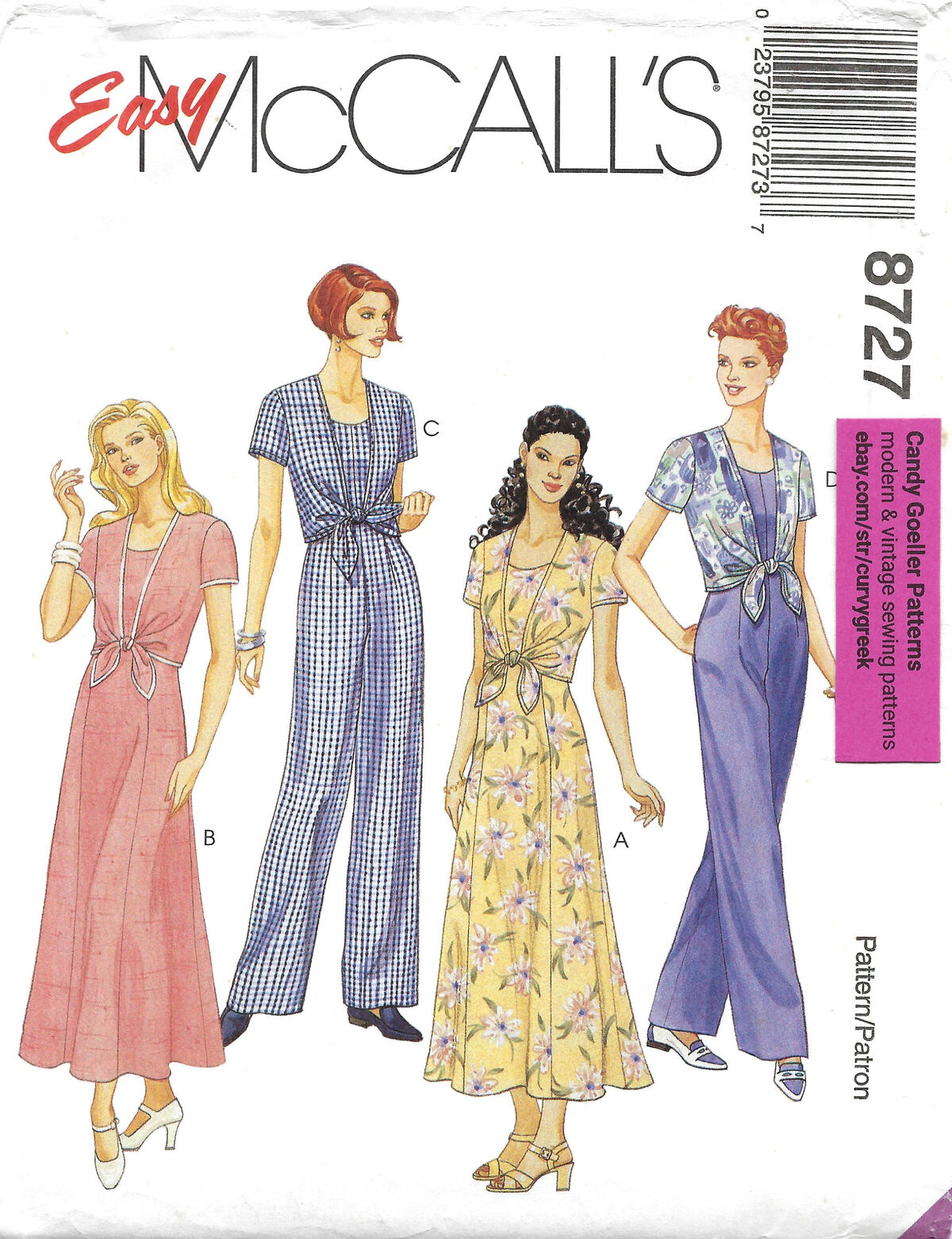 McCall's 8727 B | Vintage Sewing Patterns | Fandom