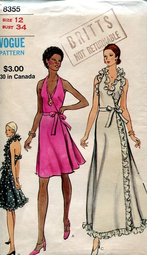 homecoming dress patterns vogue EVENING DRESS: Badgley Mischka Vogue Pattern Sizes 14-22 uncut *V1374 –  Retro Age Vintage Fabrics