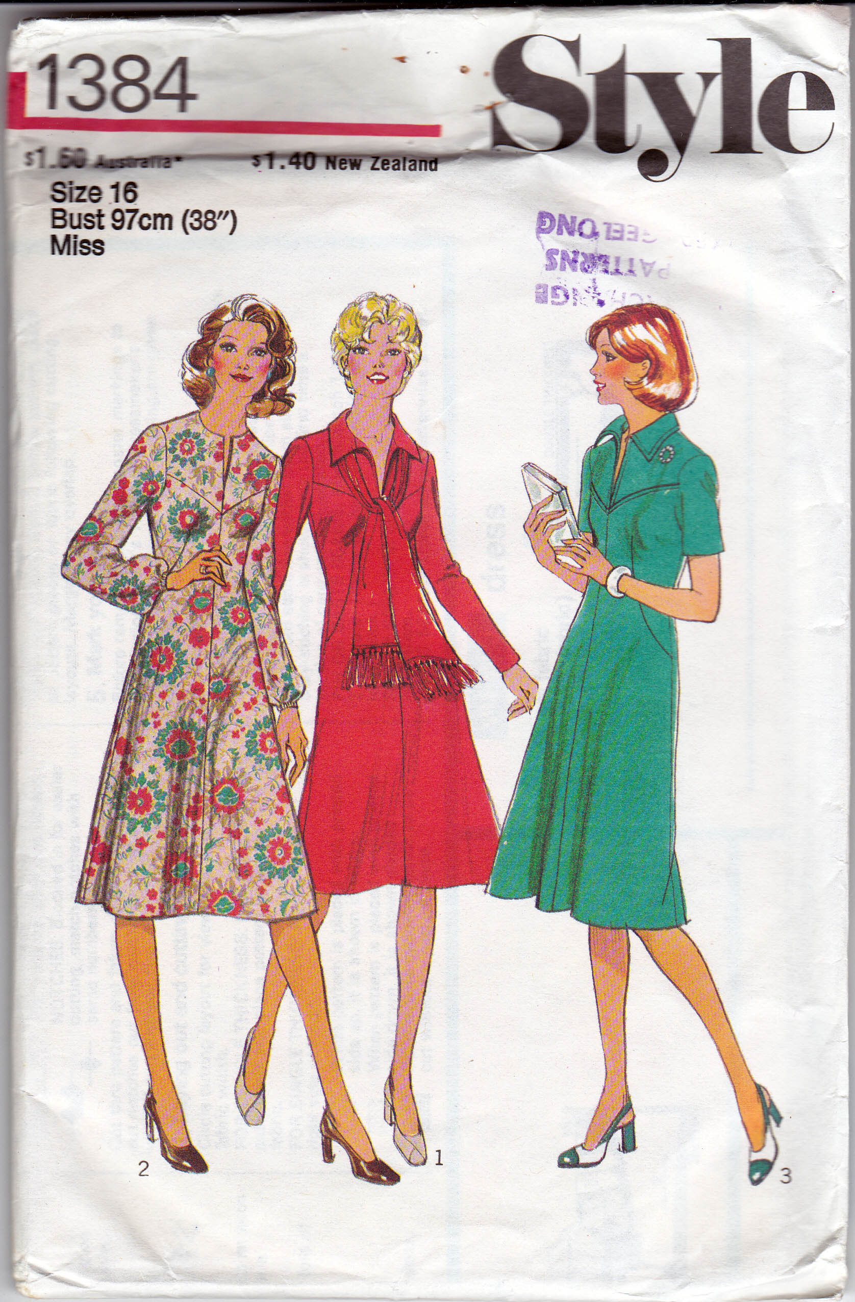sewing pattern dating .35 cents per second
