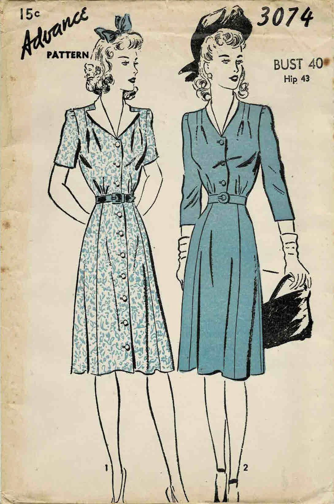 Advance 3074 A | Vintage Sewing Patterns | Fandom