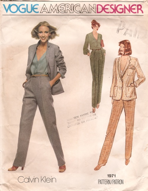 Vogue 1211 sewing pattern BLOUSE tucked front sew Calvin Klein