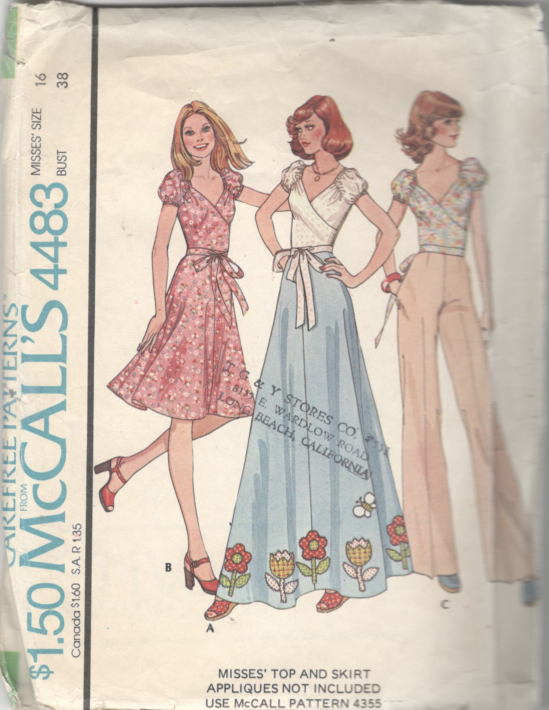 McCall's 4483 A, Vintage Sewing Patterns