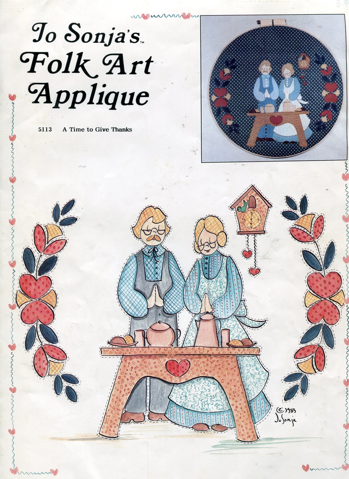Jo Sonja's Folk Art Applique 5113 Vintage Sewing Patterns Fandom