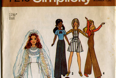 Simplicity 8281, a 1970s Barbie wardrobe with pics and tips for sewing Barbie  doll clothes