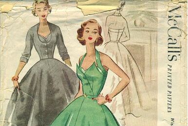 1950s BEAUTIFUL Halter Dress or Jumper Pattern ADVANCE 6320 Very