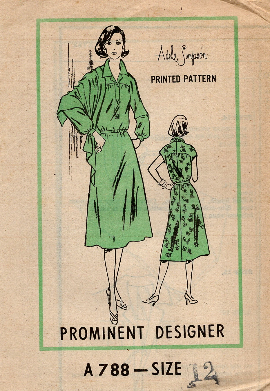 Prominent Designer A788 Vintage Sewing Patterns Fandom