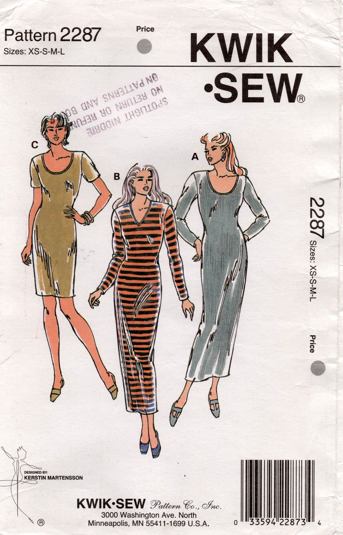 Kwik Sew 2287, Vintage Sewing Patterns
