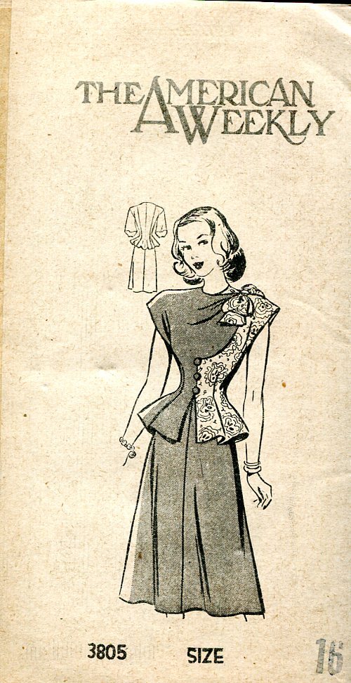 American Weekly 3805 | Vintage Sewing Patterns | Fandom
