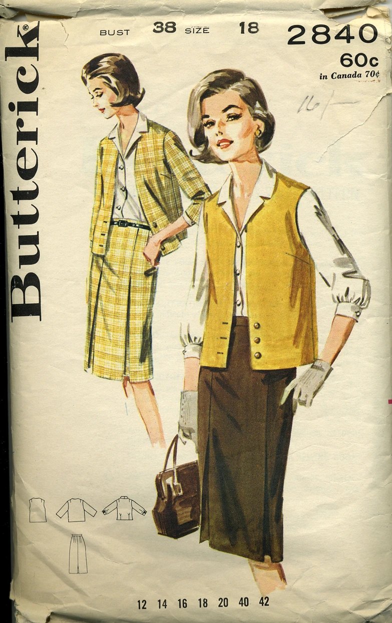 Butterick 2840 | Vintage Sewing Patterns | Fandom
