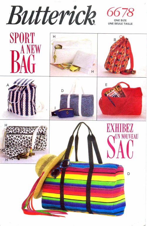 Butterick bag patterns sales